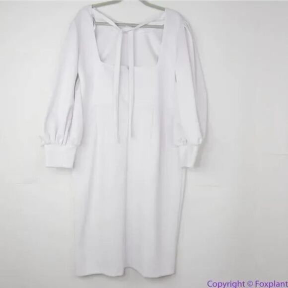 New!  Eloquii white Cutout Back Dress, 28‎ - Picture 6 of 16